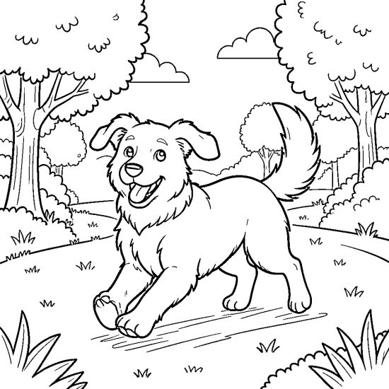 dog running park