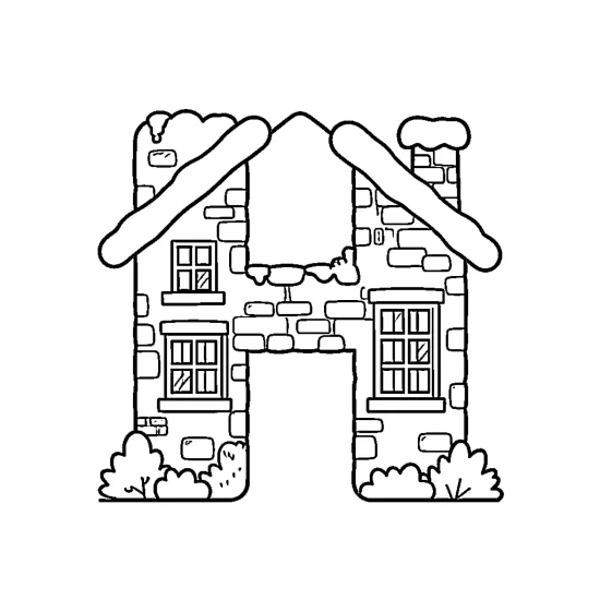 letter H with house