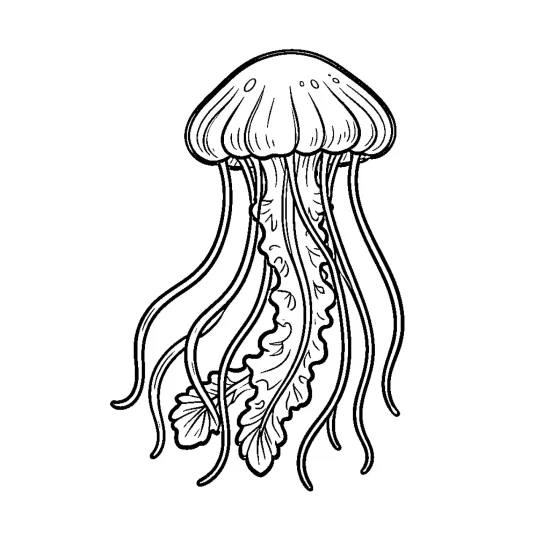 letter J with jellyfish