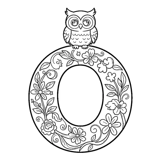 letter O with owl