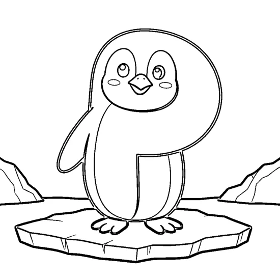 letter P with penguin