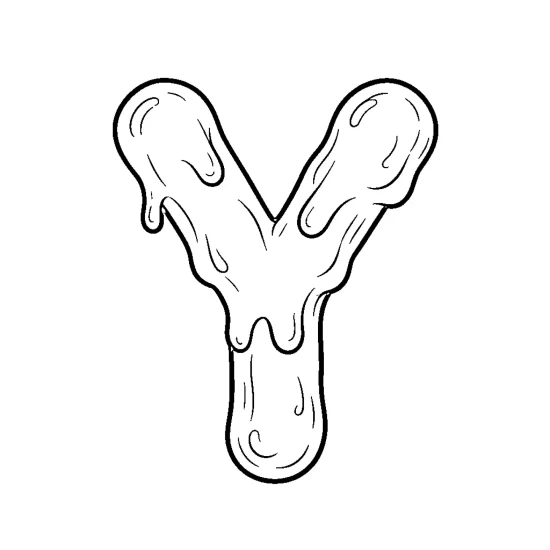 letter Y with yoghurt